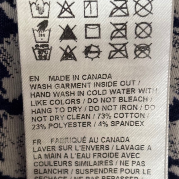 Joseph Ribkoff Blue White Pull On Check Pattern Ankle Pants Women's Size 12 - Picture 7 of 7